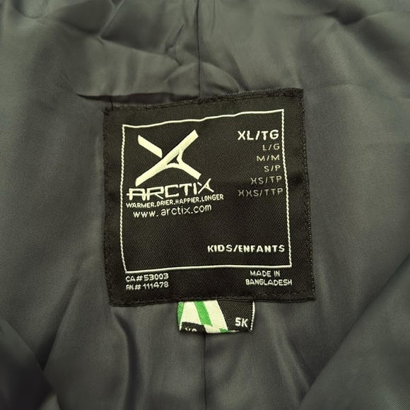 Arctix Kids Reinforced Knee and Seat Purple Wash Snow Pants Youth XL - Picture 6 of 9